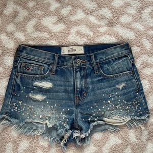 Hollister Rhinestone denim shorts